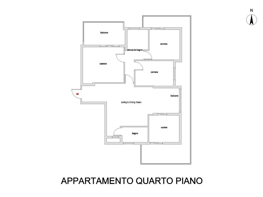 Four-room apartment Via ronchi, Rimini - floor plans 1