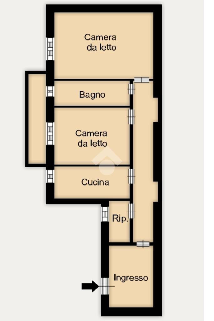 Trilocale Via Dei Contarini, Milano (zona Città Studi) - planimetria 1