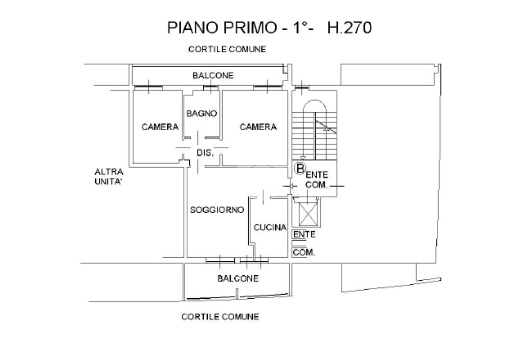Three-room apartment Via Ettore Ponti, Milano (neighborhood Barona) - floor plans 1