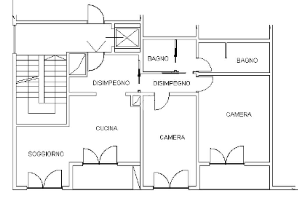 Quadrilocale Corso C. G. Allamano, Torino (zona Santa Rita) - planimetria 1