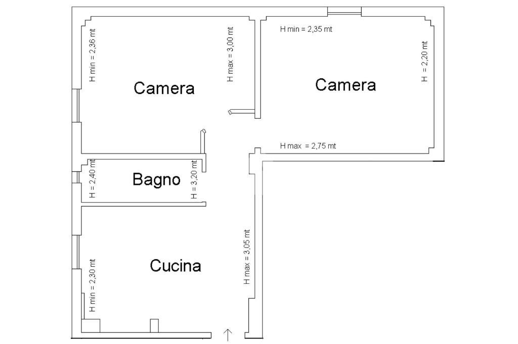 Trilocale Via Andrea Costa, Bologna (zona Costa Saragozza) - planimetria 1