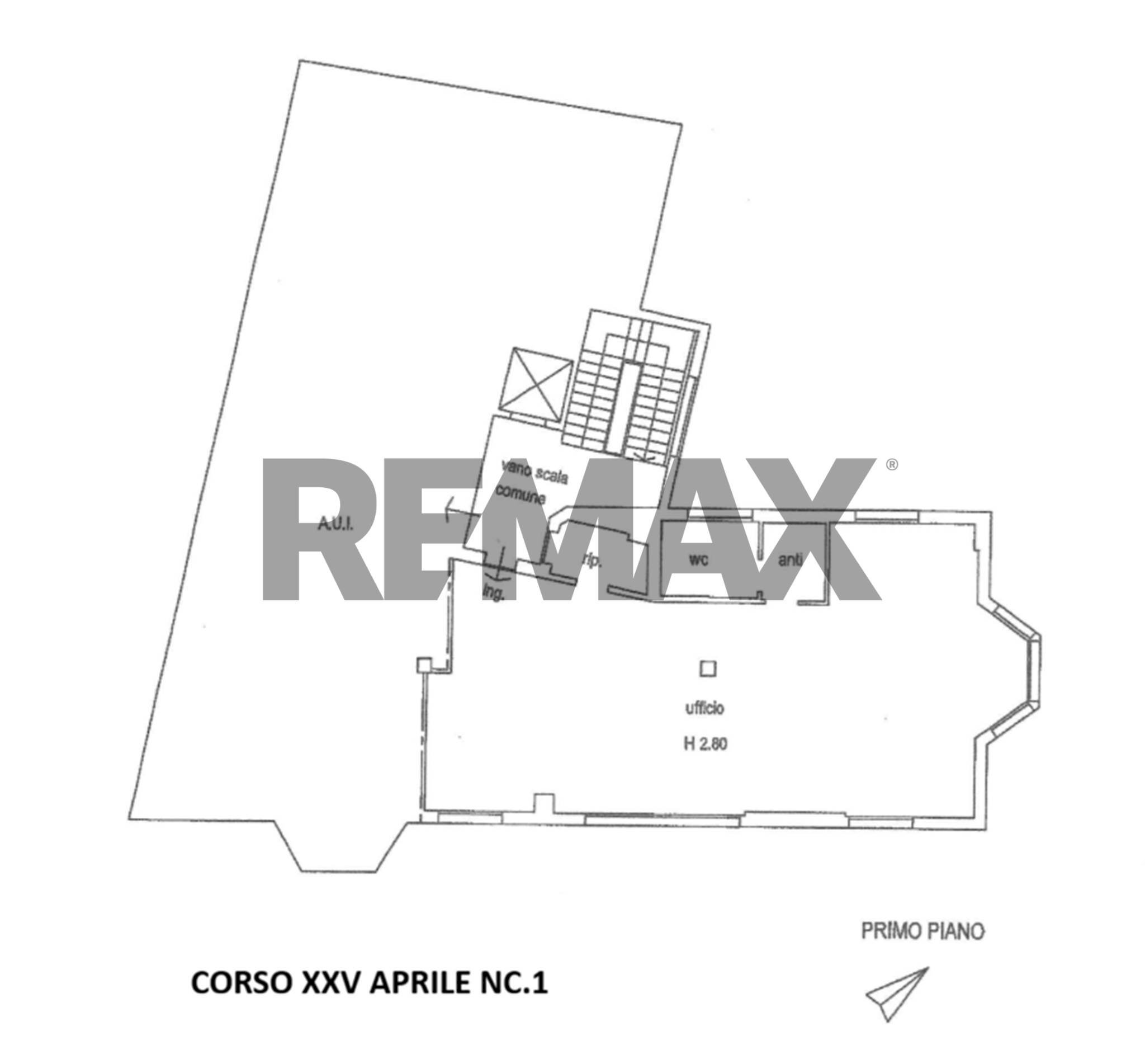 Pianta 2D - Ufficio Corso XXV Aprile
 
1, Gallarate - planimetria 1