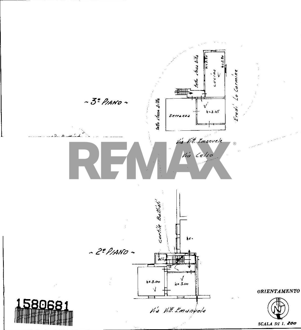 Pianta 2D - Trilocale Corso vittorio Emanuele
 
77, Caltagirone - planimetria 1