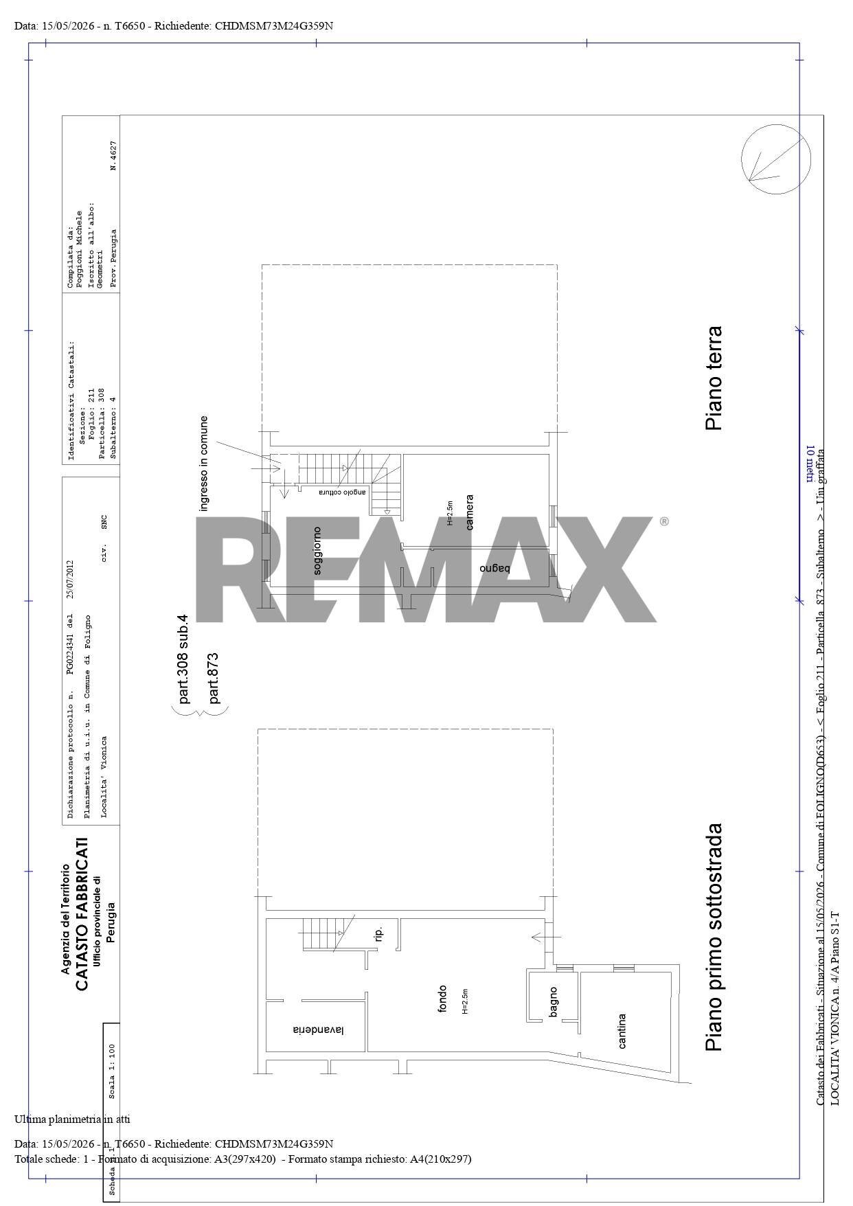 Pianta 2D - Casa semi indipendente LOCALITA' VIONICA
 
4/A, Foligno - planimetria 1