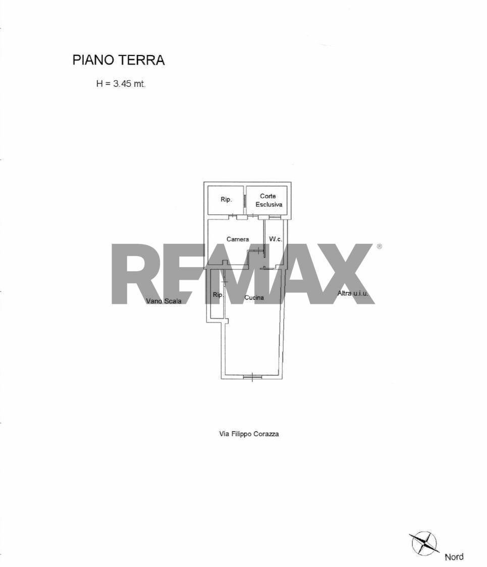 Pianta 2D - Three-room apartment VIA  FILIPPO CORAZZA
 
79, Palermo - floor plans 1