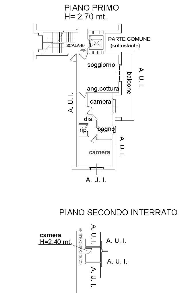 Three-room apartment Via Luigi Galvani, Cusano Milanino - floor plans 1