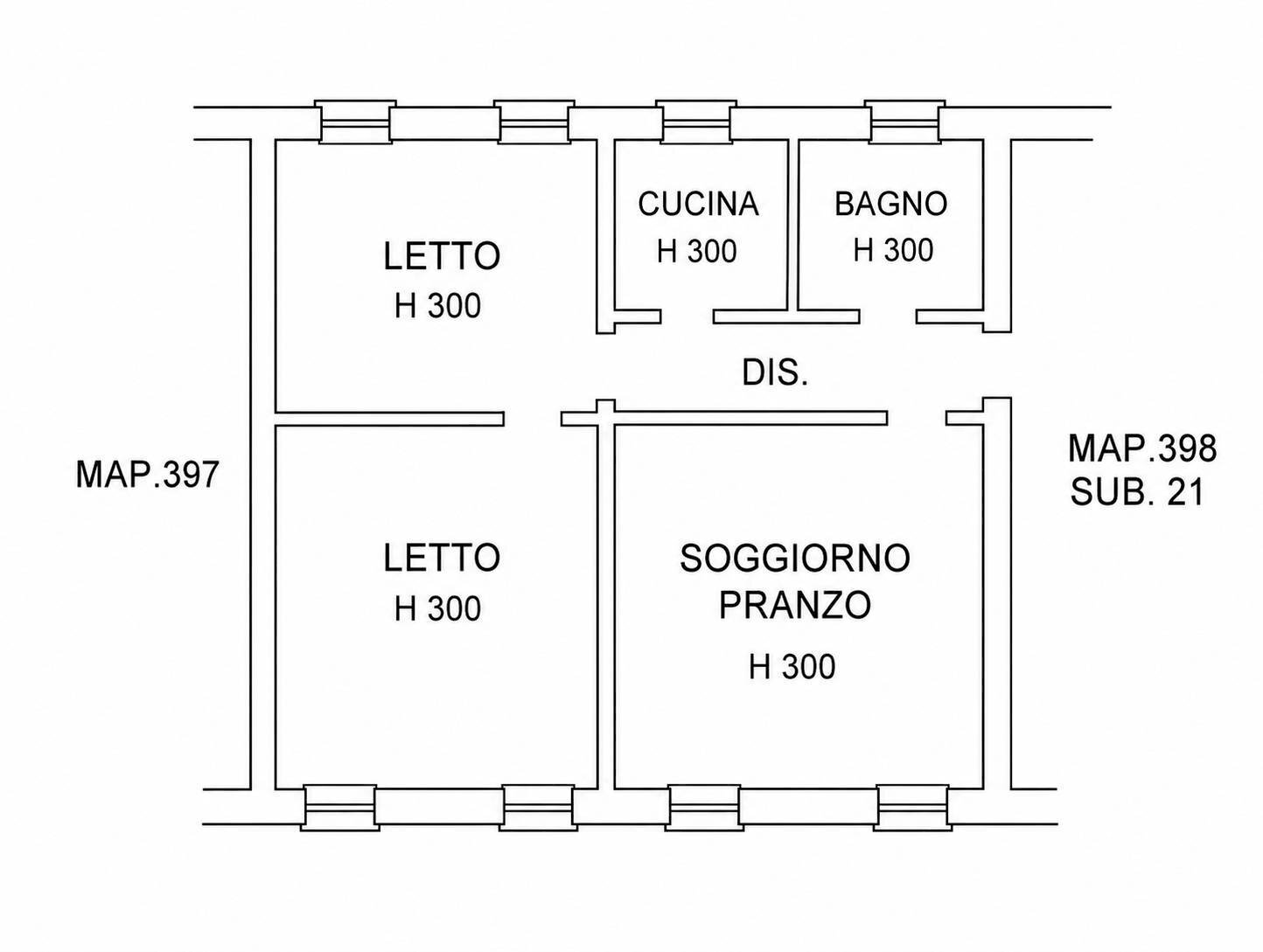 Foto 19 - Three-room apartment Via Ripagrande, Ferrara - floor plans 1