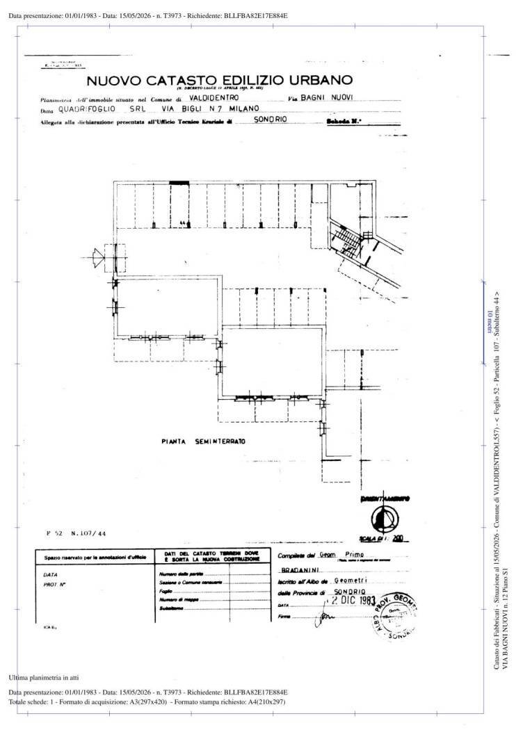 Appartamento via Bagni Nuovi, 8, Valdidentro - planimetria 1