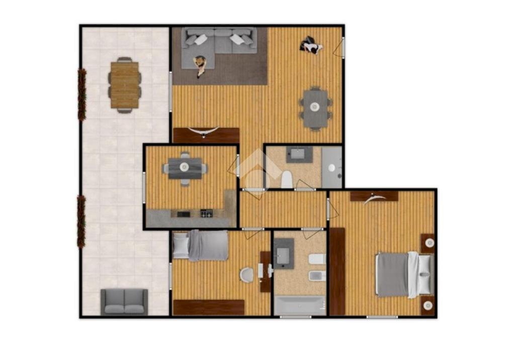 Three-room apartment Via Curiel 194, Rozzano - floor plans 1