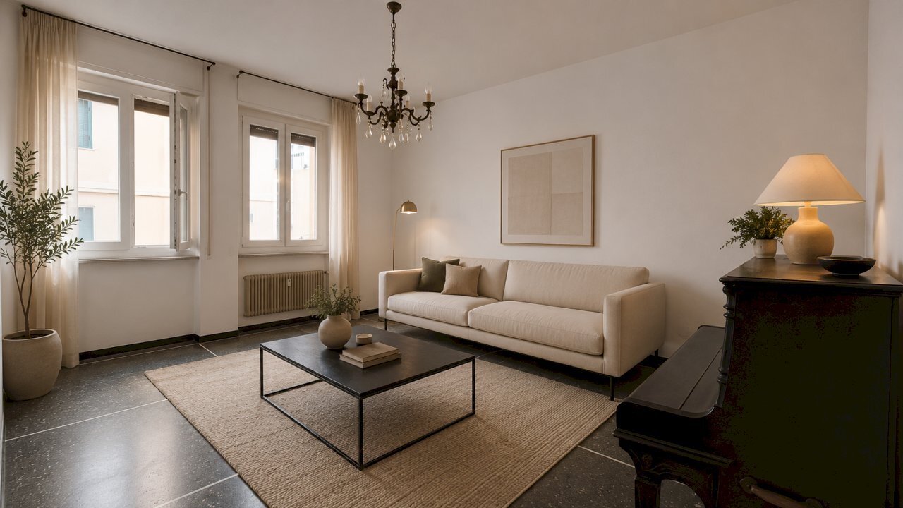 sala - Three-room apartment Via Aurelio Robino, Genova (neighborhood Marassi) - photo 1