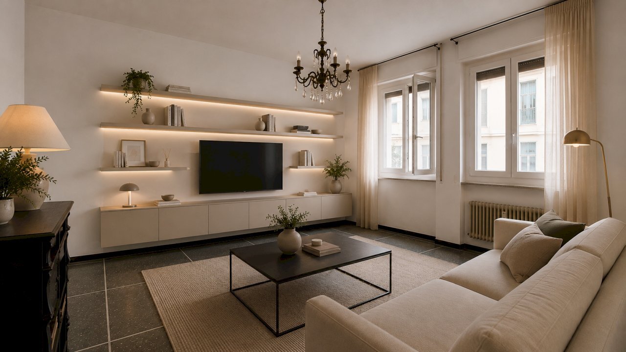 sala1 - Three-room apartment Via Aurelio Robino, Genova (neighborhood Marassi) - photo 3