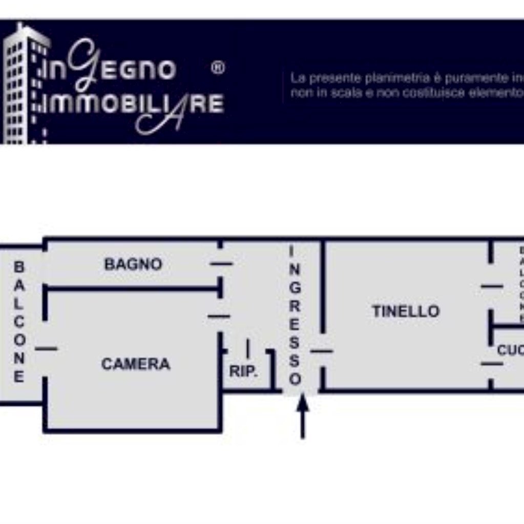 Two-room apartment Corso Cadore, Torino (neighborhood Vanchiglietta) - floor plans 1