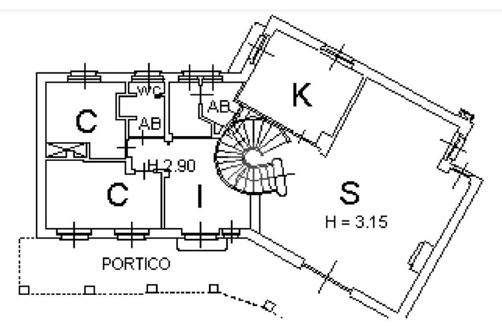 Villa Via Lunga, San Mauro Torinese - planimetria 1