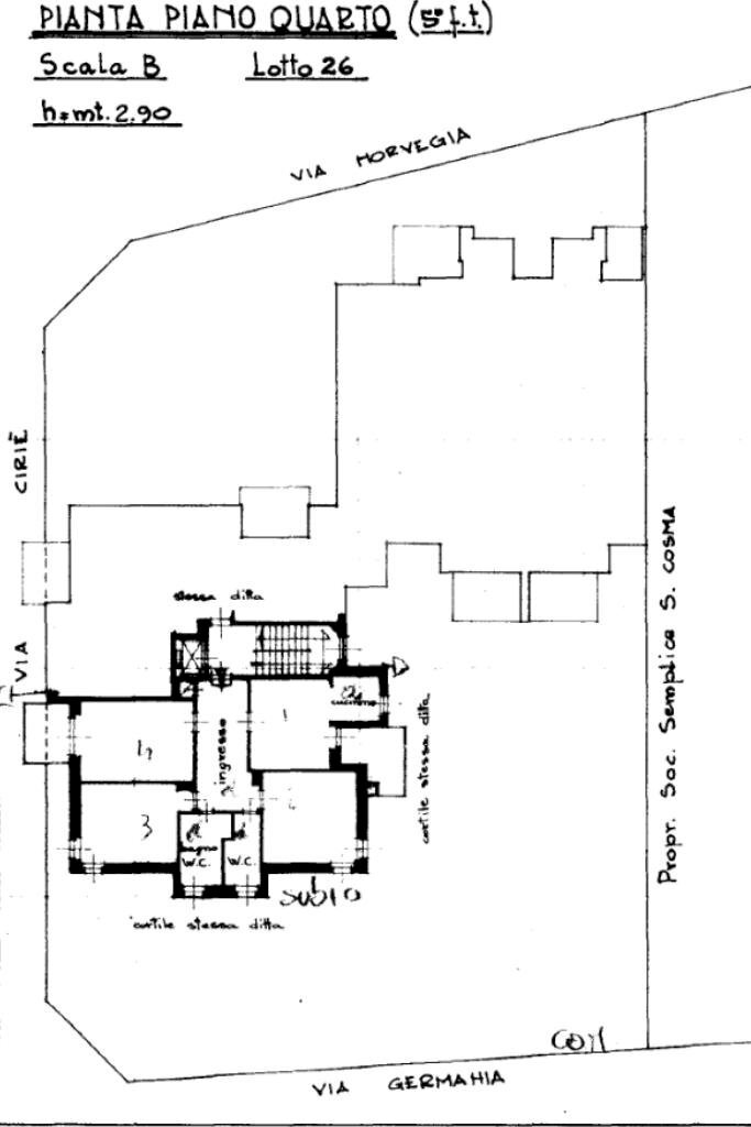 Four-room apartment Via Ciriè, Borgaro Torinese - floor plans 1