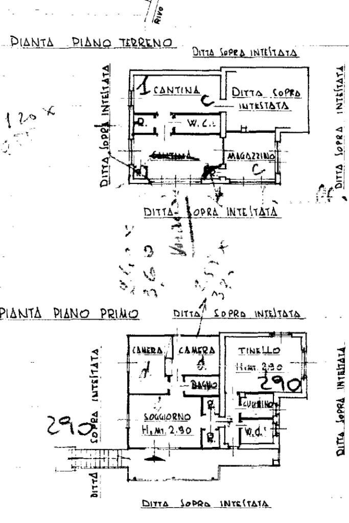 Villa Via Ritano, Val della Torre - floor plans 1