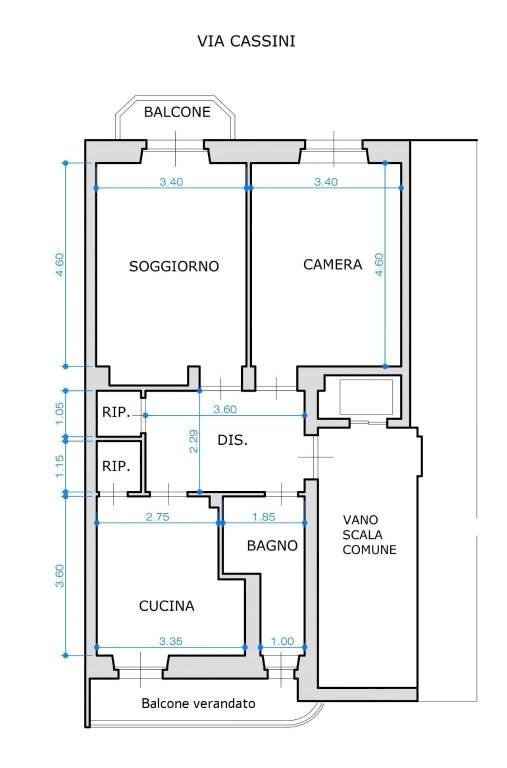 Trilocale via Gian Domenico Cassini, Torino (zona Crocetta) - foto 1