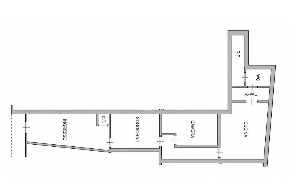 Four-room apartment Via dei Laghi, Oulx - floor plans 1