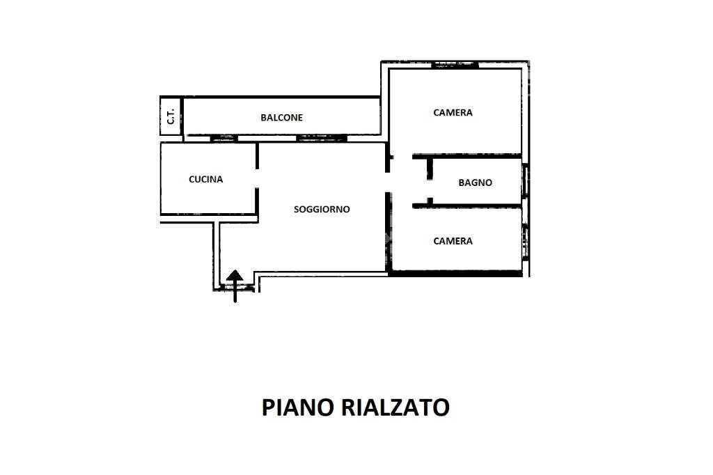 Three-room apartment Via della Chiesa, Poggio Renatico - floor plans 1