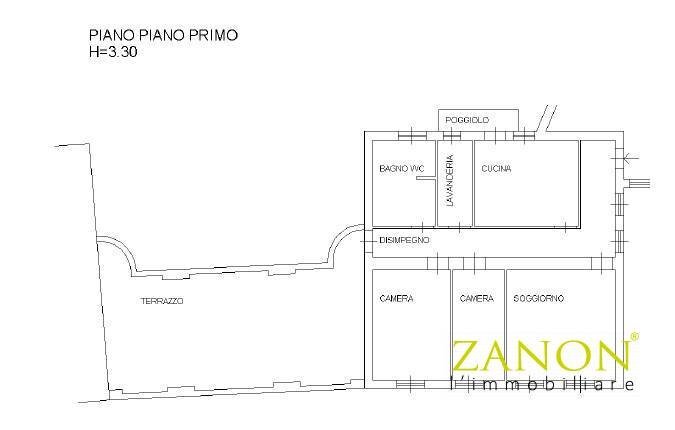 Foto 32 - Quadrilocale Via Silvio Pellico, Gorizia - planimetria 1