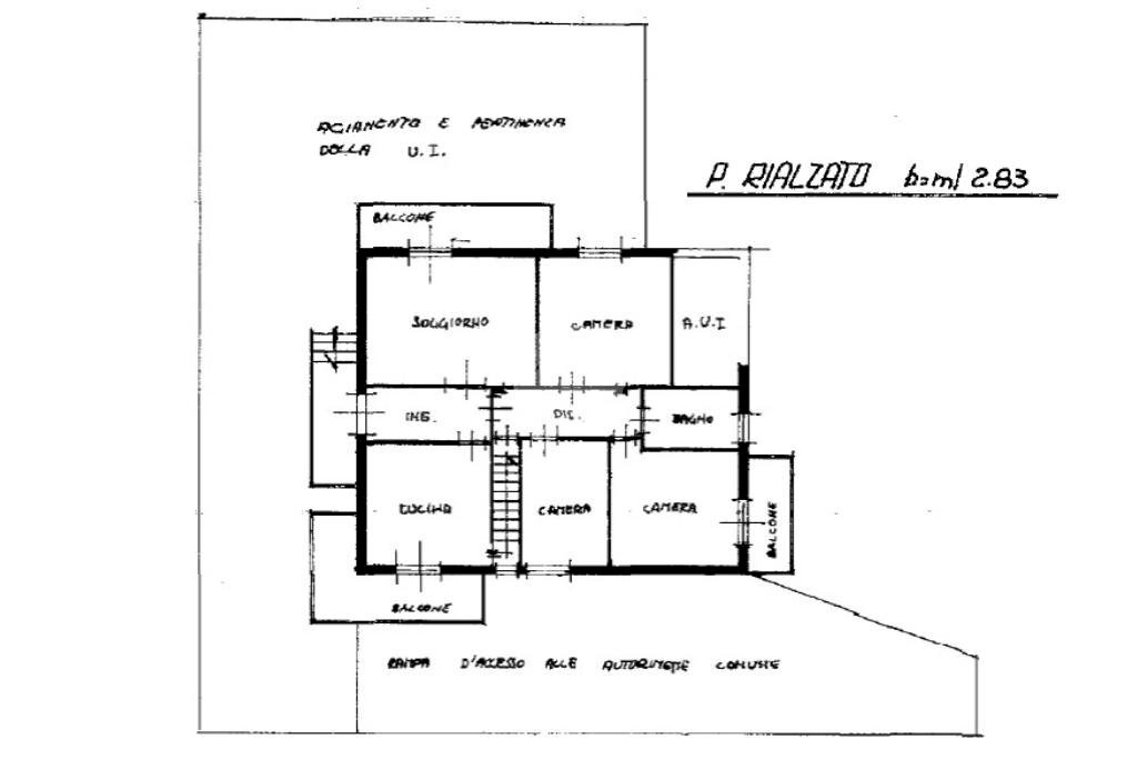 Four-room apartment Via Franklin, Savignano sul Rubicone - floor plans 1