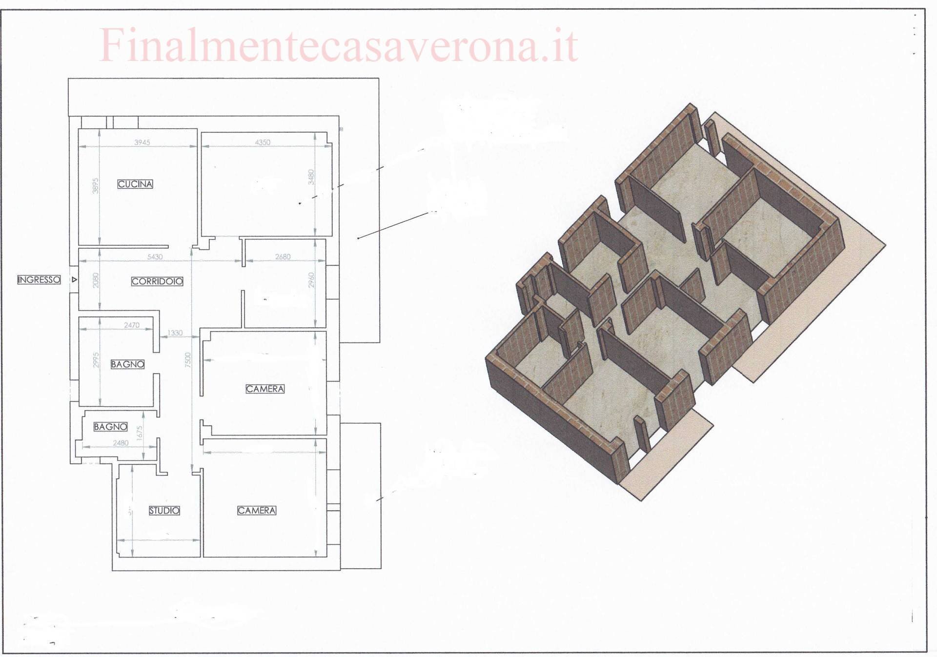 Foto 25 - Semi-detached house VIA   Beltrame
 
2, Verona - floor plans 1