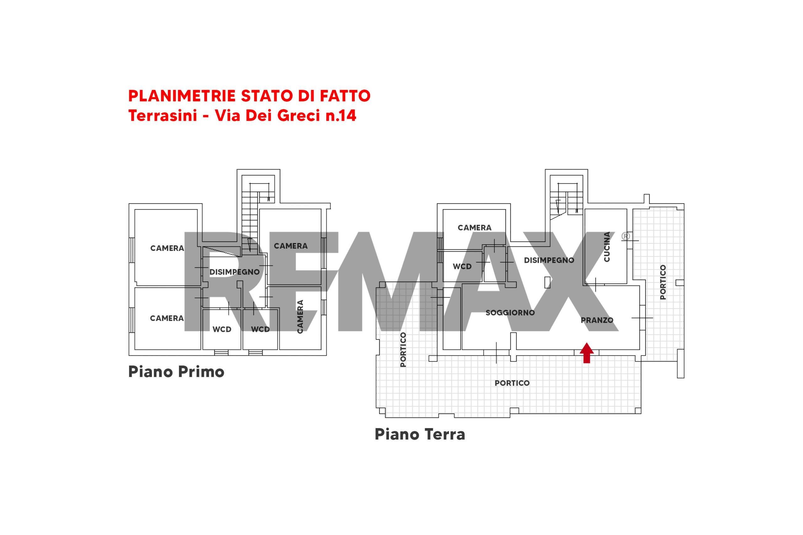 Pianta 2D - Semi-detached house Via dei Greci Contrada Paterna
 
14, Terrasini - floor plans 1