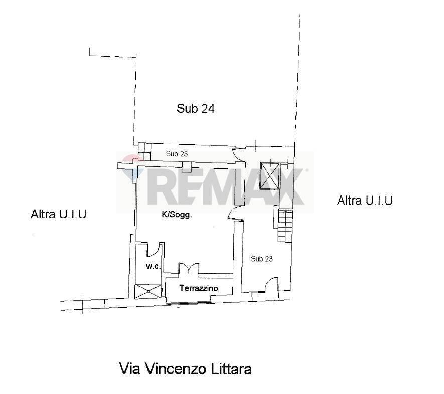 Pianta 2D - Monolocale Via Vincenzo Littara
 
12, Palermo - planimetria 1