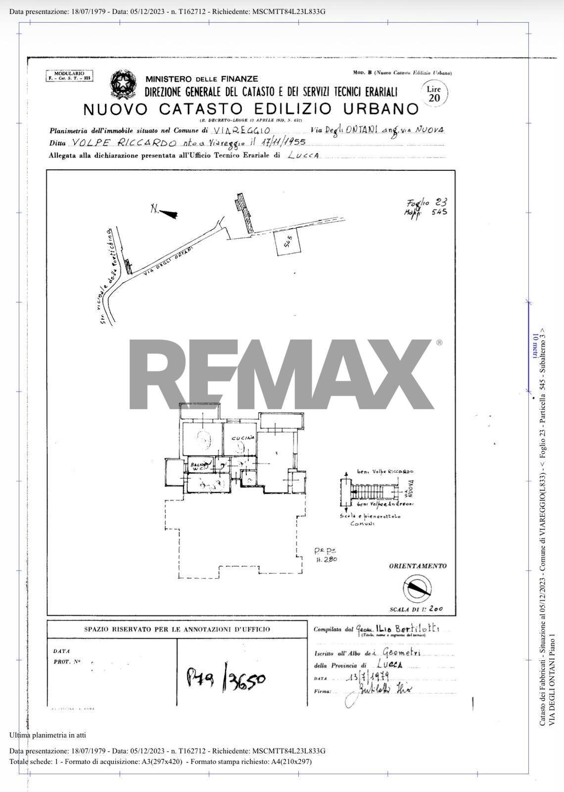Pianta 2D - Commercial Premises Via Degli Ontani
 
54, Viareggio - floor plans 1