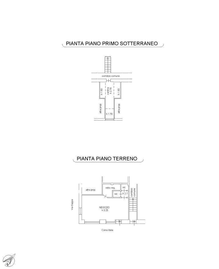 planimetria - Attività Commerciale Corso Italia, Mondovì - planimetria 1