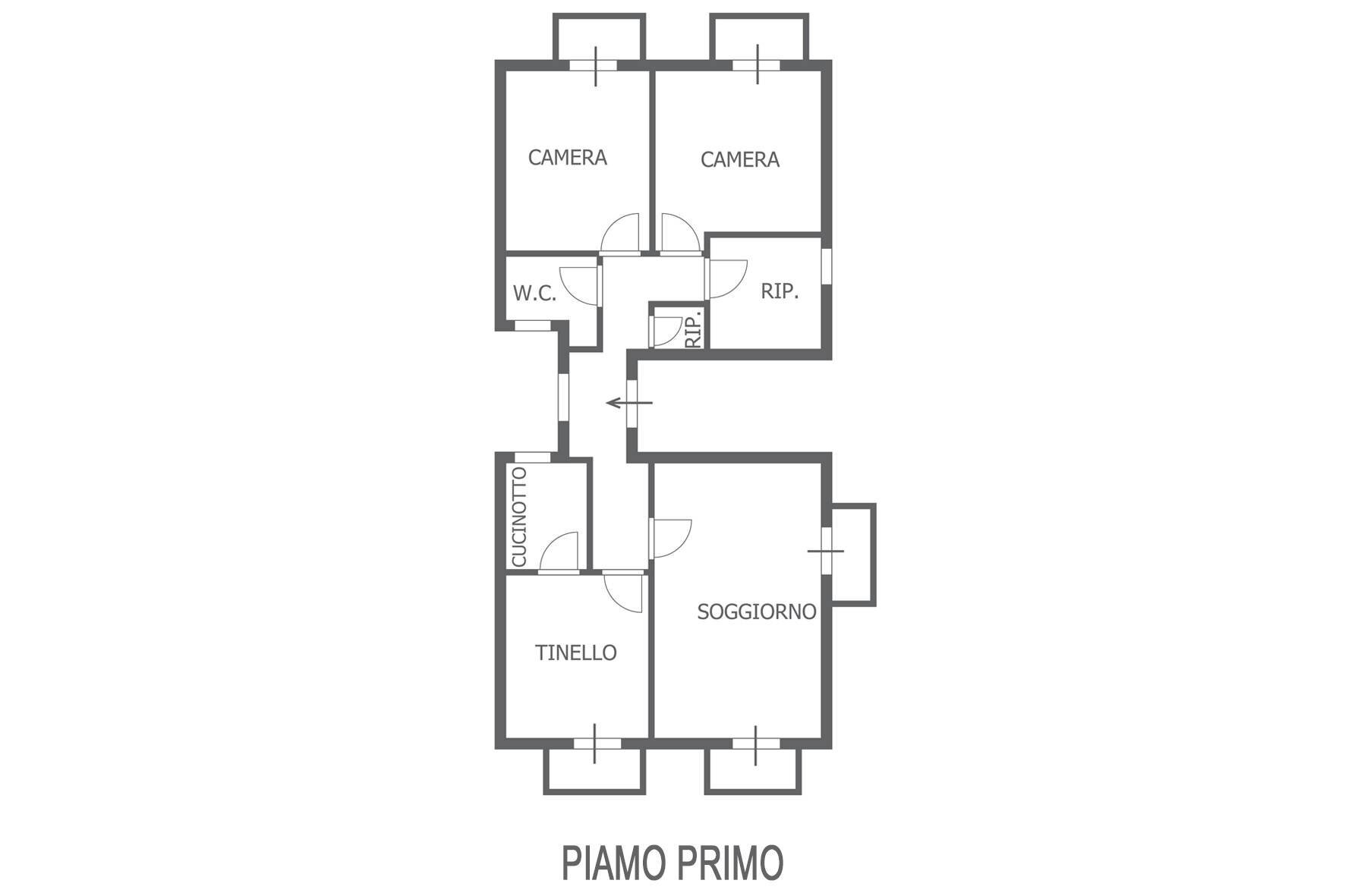 Foto 26 - Four-room apartment Via Ferraris
 
49, Pesaro - floor plans 1