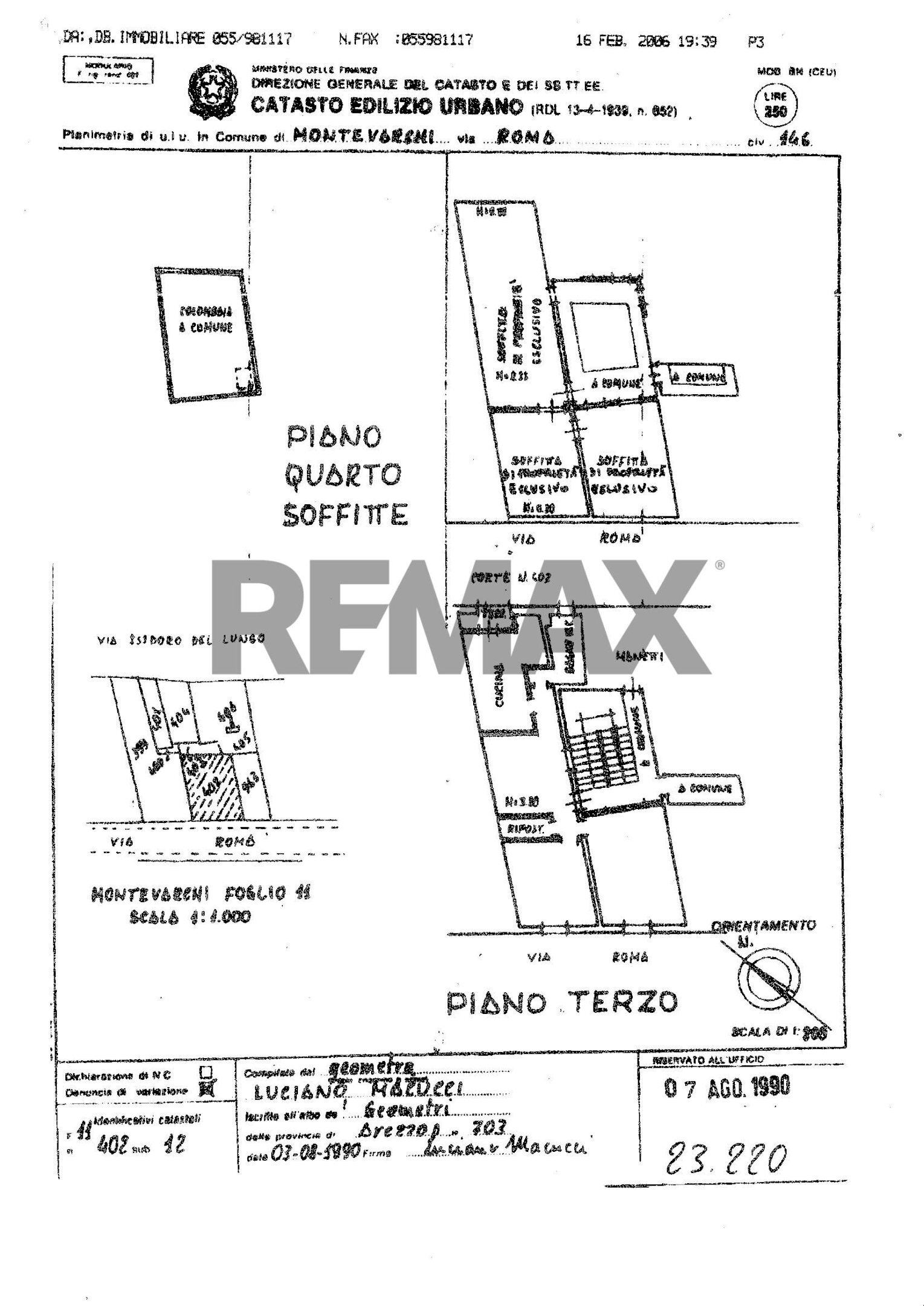 Pianta 2D - Three-room apartment Via Roma
 
146, Montevarchi - floor plans 1