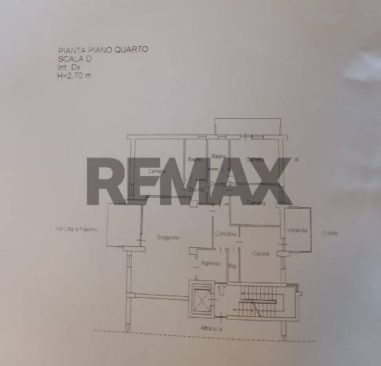Pianta 2D - Appartamento Via Città di Palermo
 
167, Bagheria - planimetria 1