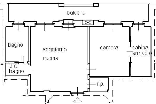 Bilocale via Paolo Borsellino, 2, Manta - planimetria 1