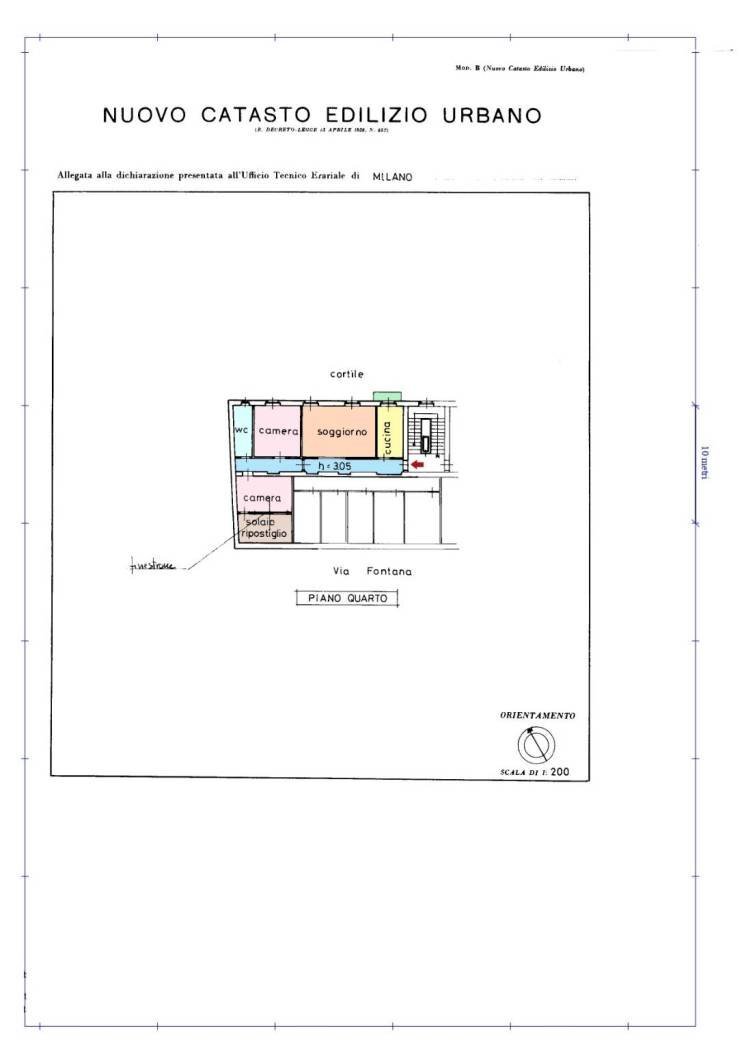 Four-room apartment via Fontana, 16, Milano - floor plans 1