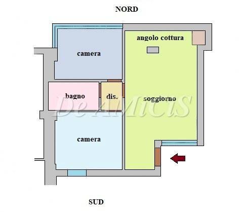 Three-room apartment via Romana, 40, Bordighera - floor plans 1