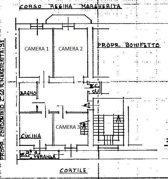 Four-room apartment corso Regina Margherita, 89, Torino (neighborhood Vanchiglia) - floor plans 1