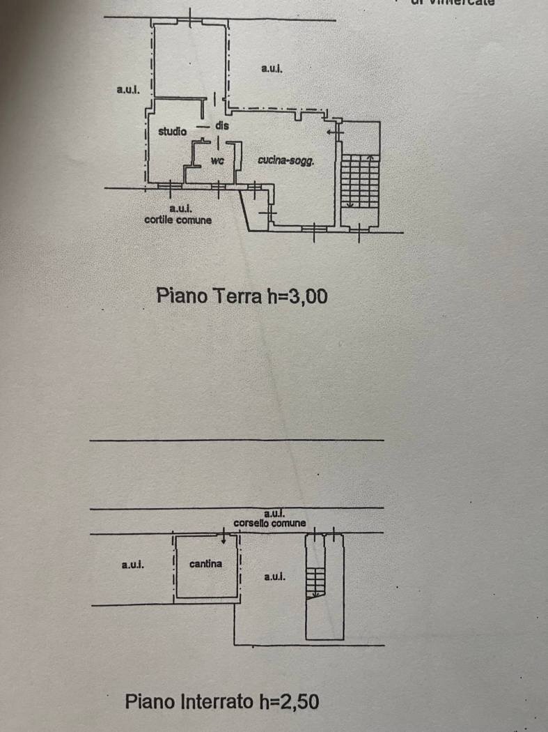 Three-room apartment vicolo Belluschi, 5, Vimercate - floor plans 1