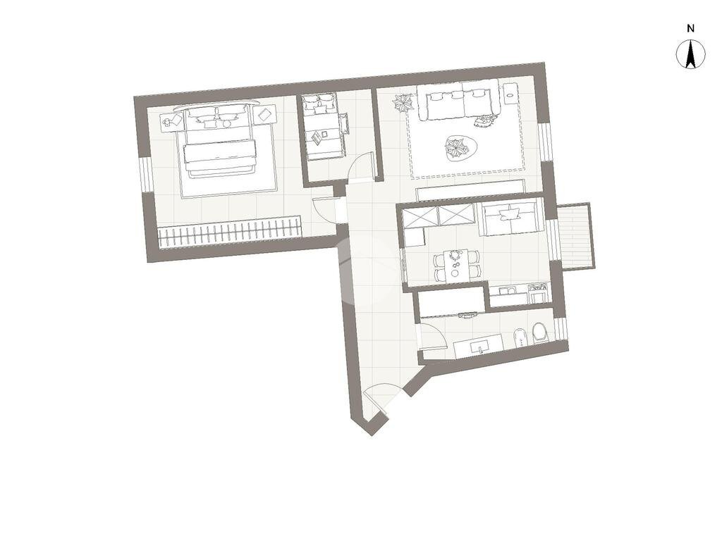 Three-room apartment Piazza Tirana, Milano (neighborhood Giambellino) - floor plans 1