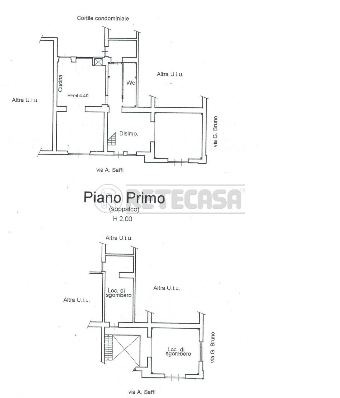 via Saffi pubblicità - Four-room apartment Via Aurelio Saffi 28, Messina - floor plans 1