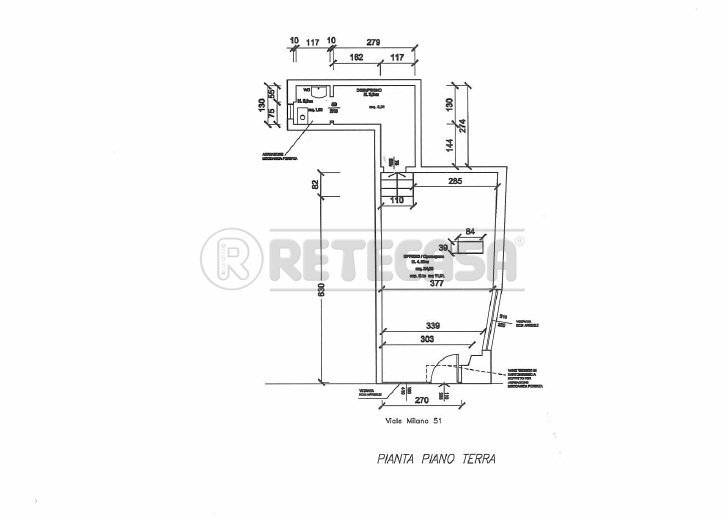 plan. annuncio - Commercial Premises Viale Milano, Vicenza - floor plans 1