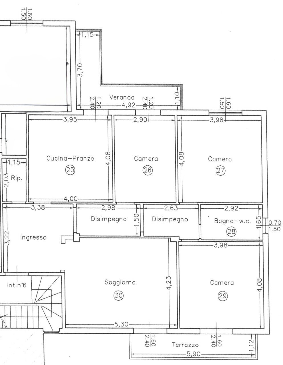 planimetria appartamento - Apartment Via Dino Campana 4, Prato - floor plans 1