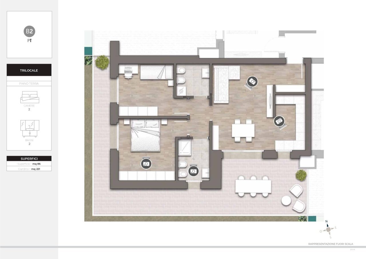 B2 rid_page-0002 - Three-room apartment Via dell'Arcoveggio 56, Bologna - floor plans 1