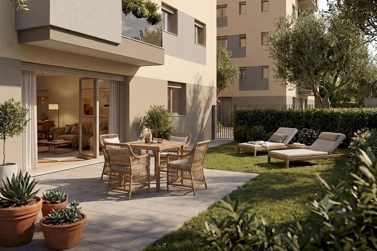 Ns render giardino 1 - Three-room apartment Via dell'Arcoveggio 56, Bologna - photo 1
