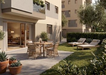 Ns render giardino 1 - Three-room apartment Via dell'Arcoveggio 56, Bologna - photo 1