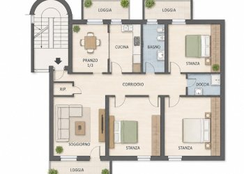 planimetria - Apartment Via ai Bòlleri 7/2, Trento - photo 1
