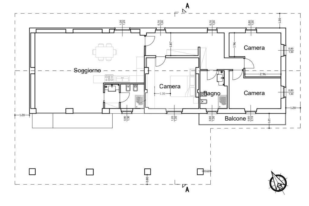 Casa indipendente Via Morozzo, Sant'Albano Stura - planimetria 1