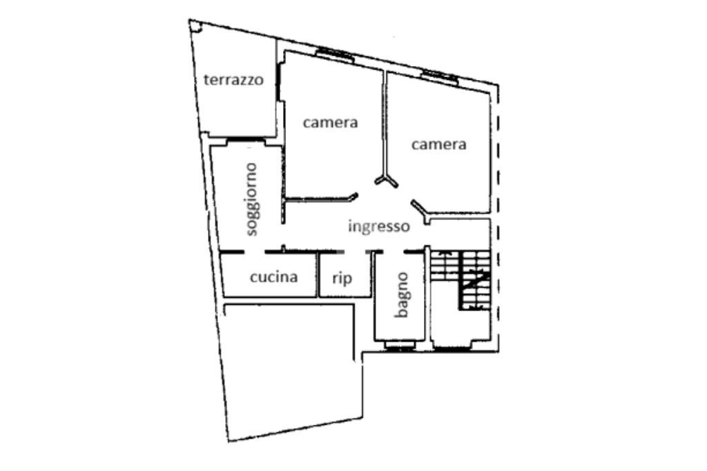 Trilocale Via Cesare Battisti, San Giorgio Monferrato - planimetria 1