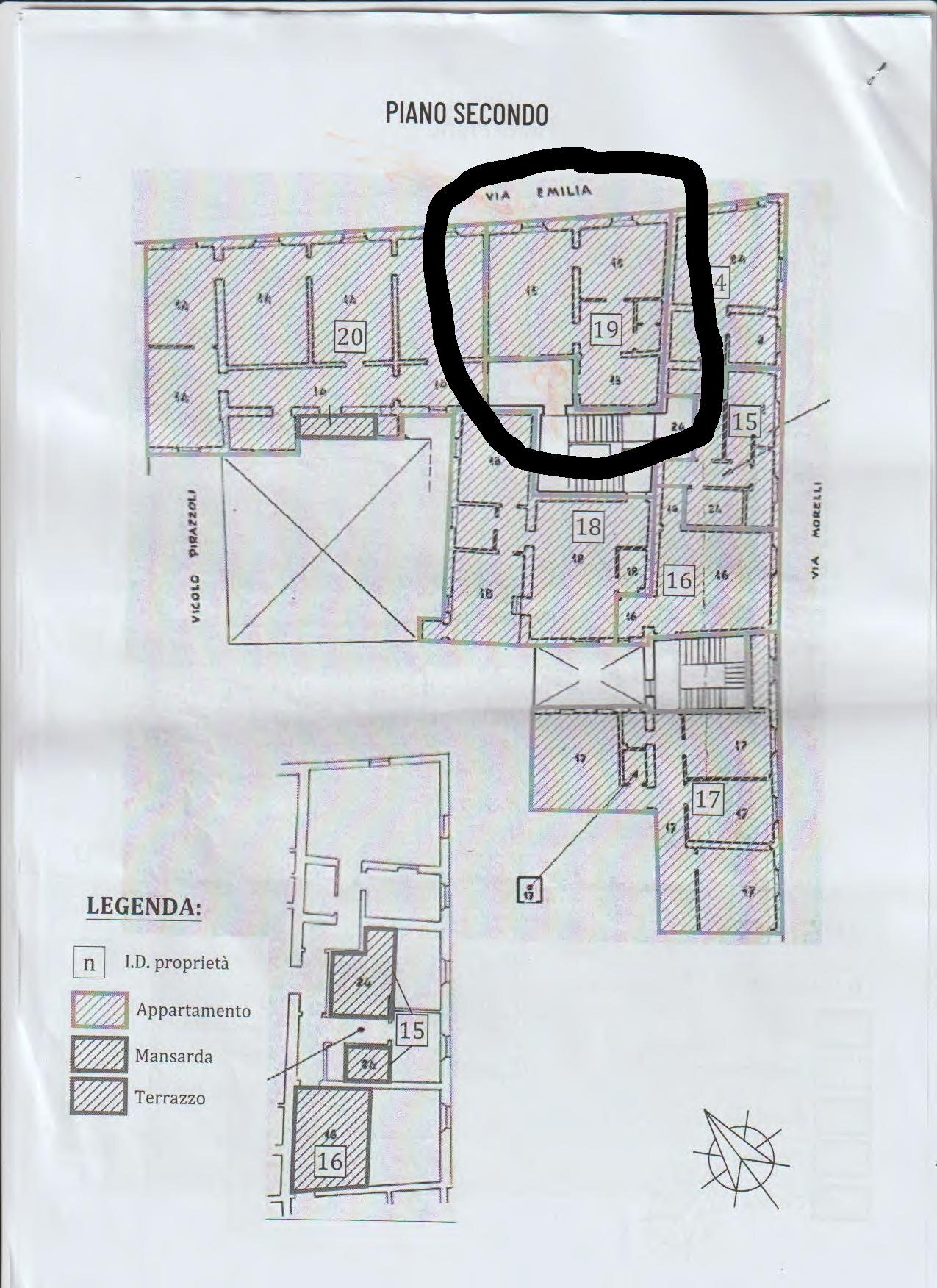 Two-room apartment via Emilia, Imola - floor plans 1