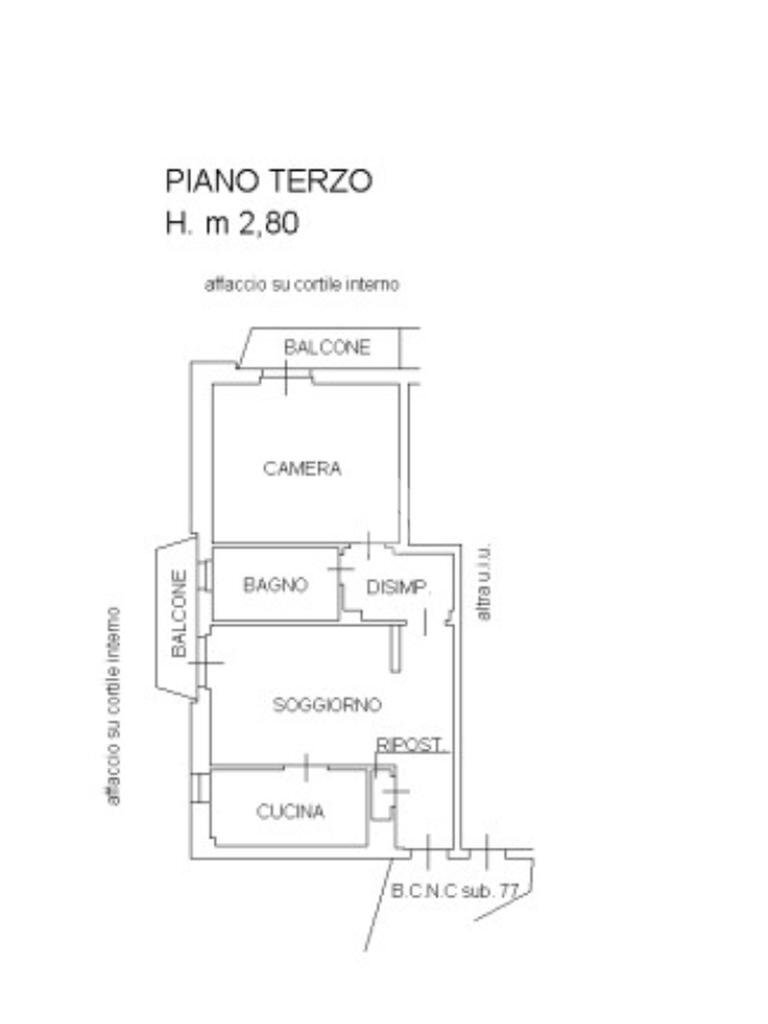 Trilocale Via G. Matteotti, Cossato - planimetria 1