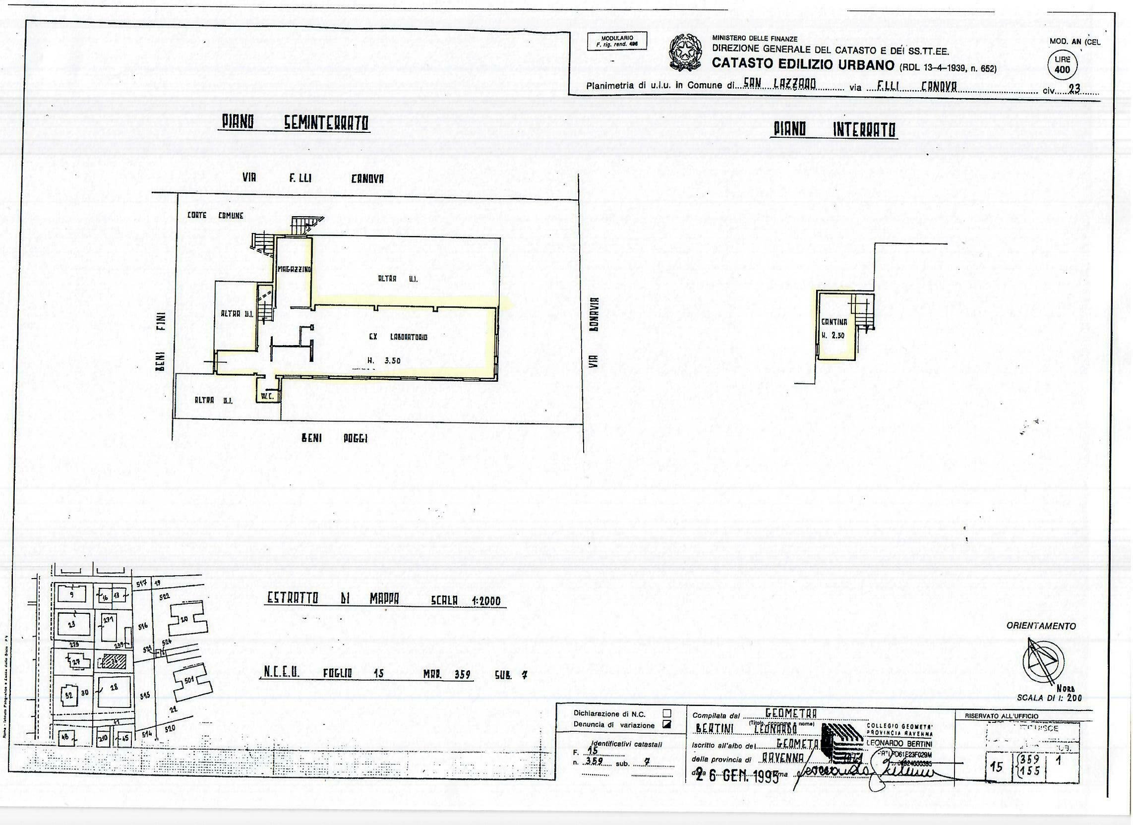 Appartamento via Fratelli Canova, 23, San Lazzaro di Savena - planimetria 1